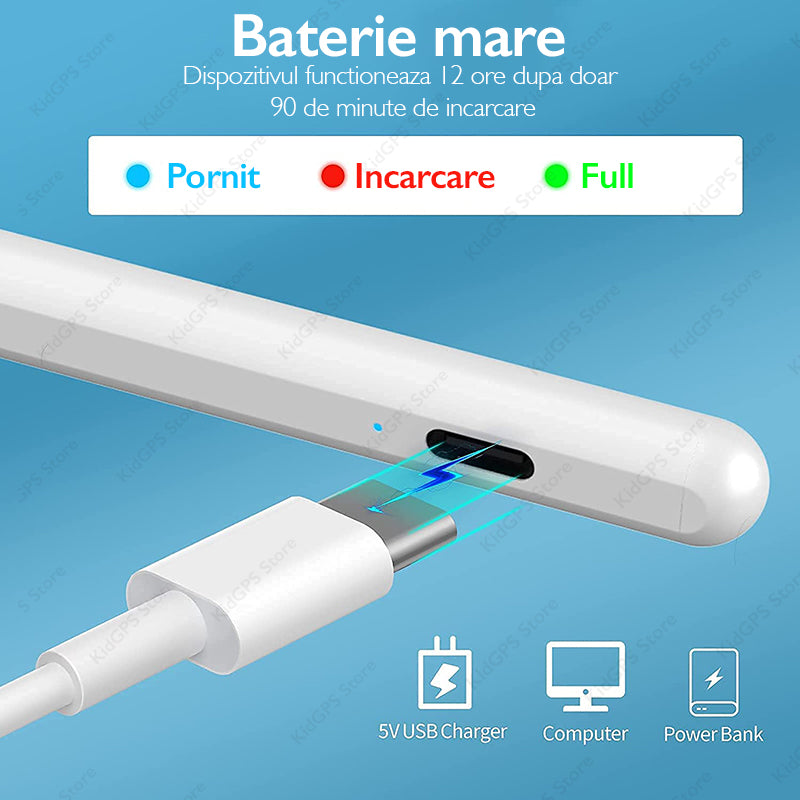Stylus iPad Pen Techone A3T, Alb Stylus iPad Pen Techone A3T, Alb